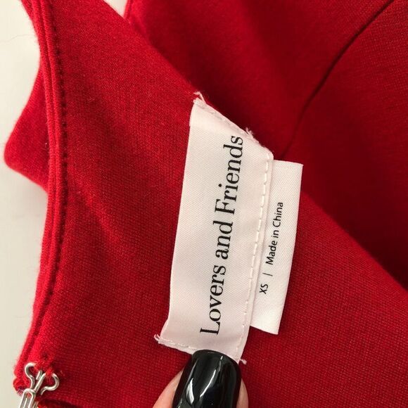 Lovers and Friends Lavinia Jumpsuit in Cherry Red XS - Picture 4 of 9